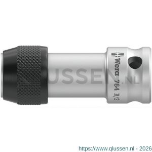 Wera 784 B 3/8 inch bit adapter met snelwisselfunctie artikelnummer 784 B/2x5/16 inch x 50 mm 05042765001