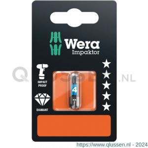 Wera 840/1 IMP DC ZB Impaktor zeskant bit Hex-Plus inbus 4x25 mm 05073904001