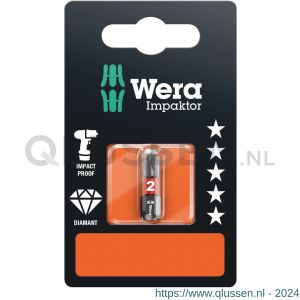 Wera 851/1 IMP DC ZB Impaktor bit Phillips PH 2x25 mm 05073916001