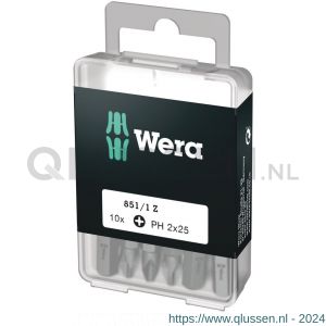 Wera 851/1 Z DIY bit Phillips PH 1x25 mm 10 delig 05072400001