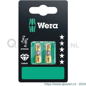 Wera 855/1 BDC ZB bit Pozidriv PZ 2x25 mm 2 delig 05073339001