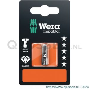 Wera 855/1 IMP DC ZB Impaktor bit Pozidriv PZ 2x25 mm 05073921001