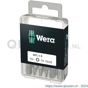 Wera 867/1 Torx bit DIY TX 10x25 mm 10 delig 05072406001