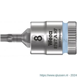 Wera 8767 A HF Torx Zyklop bitdop met 1/4 inch aandrijving vasthoudfunctie TX 8x28 mm 05003360001