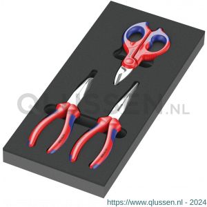 Wera 9781 schuimrubberen inzetstuk met KNIPEX tangen set 2 3 delig 05150181001