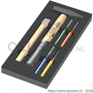 Wera 9782 schuimrubberen inzetstuk met hamers set 1 6 delig 05150182001