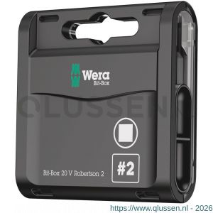 Wera Bit-Box 20 V binnenvierkant bit set Robertson nummer 2x25 mm 20 delig 05057790001