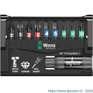 Wera Bit-Check 10 Impaktor 1 bit set 10 delig 05057680001