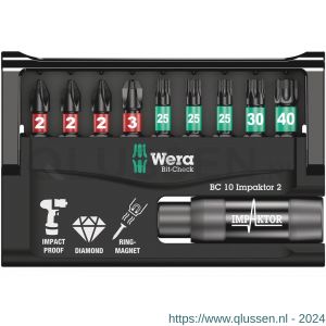 Wera Bit-Check 10 Impaktor 2 bit set 10 delig 05057682001