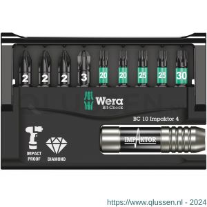 Wera Bit-Check 10 Impaktor 4 bit set 10 delig 05057417001