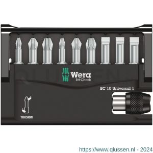 Wera Bit-Check 10 Universal 1 bit set 10 delig 05056161001