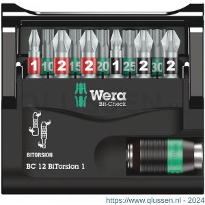 Wera Bit-Check 12 BiTorsion 1 bit set 12 delig 05057420001