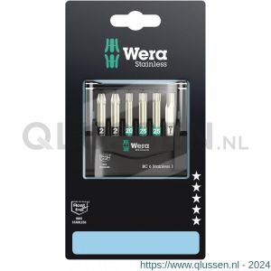 Wera Bit-Check 6 Stainless 1 ZB bit set 6 delig 05073634001