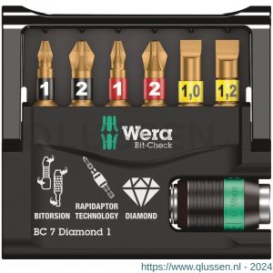 Wera Bit-Check 7 Diamond 1 bit set 7 delig 05057416001