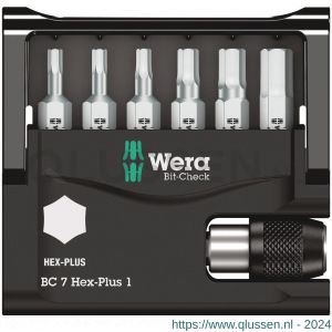 Wera Bit-Check 7 Hex-Plus 1 bit set inbus 7 delig 05056168001