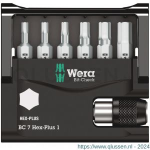 Wera Bit-Check 7 Hex-Plus 1 bit set inbus 7 delig 05056168001