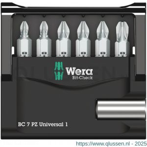 Wera Bit-Check 7 PZ Universal 1 bit set Pozidriv 7 delig 05056296001