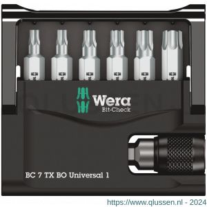 Wera Bit-Check 7 TX BO Universal 1 bit set Torx 7 delig 05056158001