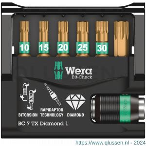 Wera Bit-Check 7 TX Diamond 1 bit set Torx 7 delig 05057415001