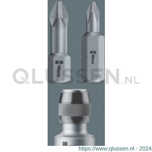 Wera 784 B 3/8 inch bit adapter met snelwisselfunctie artikelnummer 784 B/1x1/4 inch x 43 mm 05042755001