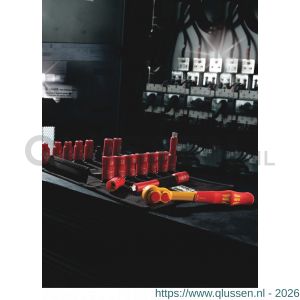 Wera 8100 ZB VDE 1 Zyklop ratelset geïsoleerd voorzien van omschakelpal 3/8 inch aandrijving metrisch 17 delig 05004970001