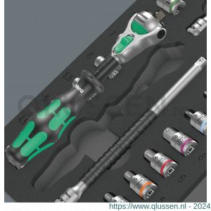 Wera 9720 schuimrubberen inzetstuk met 8000 A Zyklop ratel 1/4 inch set 1 37 delig 05150110001