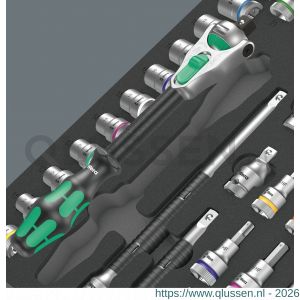 Wera 9722 schuimrubberen inzetstuk met 8000 C Zyklop ratel 1/2 inch set 1 31 delig 05150112001