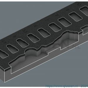 Wera 9820 schuimrubberen inzetstuk voor 8000 A Zyklop ratel 1/4 inch set 1 zonder gereedschap 172x30x392 mm 05137320001