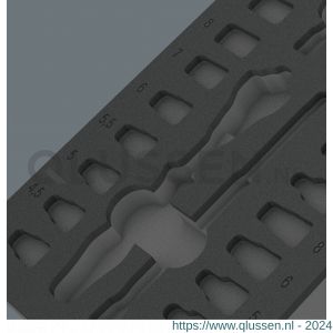 Wera 9820 schuimrubberen inzetstuk voor 8000 A Zyklop ratel 1/4 inch set 1 zonder gereedschap 172x30x392 mm 05137320001