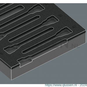 Wera 9823 schuimrubberen inzetstuk voor Zyklop B 3/8 inch bitdoppen set 1 zonder gereedschap 172x30x392 mm 05137323001