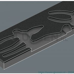 Wera 9880 schuimrubberen inzetstuk voor KNIPEX tangen set 1 zonder gereedschap 172x30x392 mm 05137380001