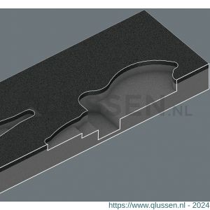 Wera 9881 schuimrubberen inzetstuk voor KNIPEX tangen set 2 zonder gereedschap 172x30x392 mm 05137381001