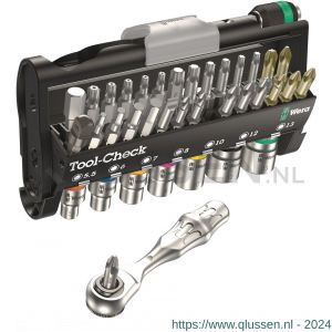 Wera Tool-Check 1 ZB ratel, bits en doppen set 38 delig 05073220001