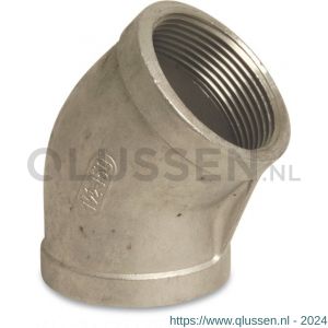 Mega Profec nummer 120 knie 45 graden RVS 316 1.1/4 inch binnendraad 0080031