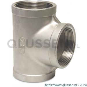 Mega Profec nummer 130 T-stuk 90 graden RVS 316 3/4 inch x 1/2 inch x 3/4 inch binnendraad 0080210