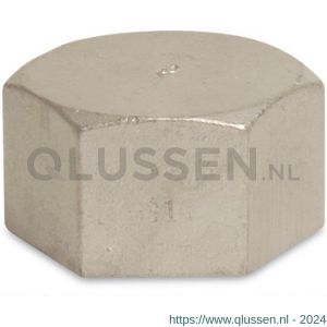 Megs Profec nummer 300 eindkap RVS 316 1.1/2 inch binnendraad 10 bar 0080707