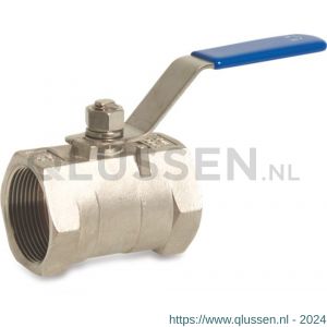 Mega Profec 1-delige kogelkraan RVS 316 1/2 inch binnendraad 40 bar licht 0090894