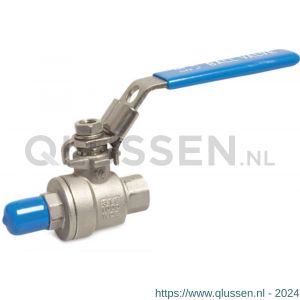 Mega Profec 2-delige kogelkraan RVS 316 3/4 inch binnendraad x buitendraad 50 bar 0091011