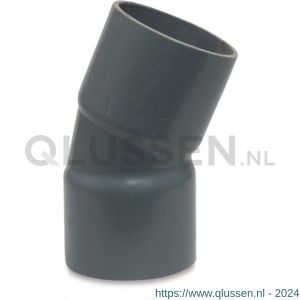 Mega Profec bocht 22 graden PVC-U 110 mm lijmmof 12,5 bar grijs type handgevormd 0100744