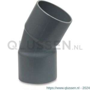 Mega Profec bocht 30 graden PVC-U 90 mm lijmmof 12,5 bar grijs type handgevormd 0100751