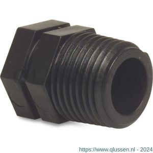 Bosta plug PP 1.1/4 inch buitendraad 10 bar zwart 0121244