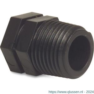 Bosta plug PP 1 inch buitendraad 10 bar zwart 0121243