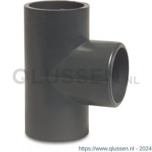 Hydro-S T-stuk 90 graden PVC-U 50 mm lijmmof 16 bar grijs 0160256