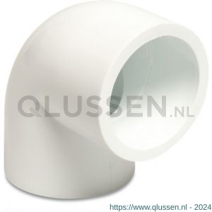 Mega Profec knie 90 graden PVC-U 1.1/2 inch imperial lijmmof 16 bar wit 0180123