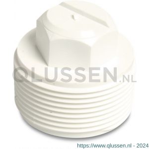 Mega Profec plug PVC-U 1.1/2 inch buitendraad 10 bar wit 0180141