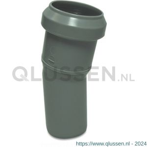 Bosta bocht 15 graden PP 50 mm spie x manchet grijs 0300102