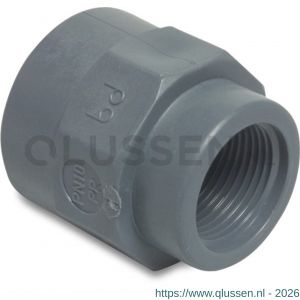 Bosta verloopsok PP 3/4 inch x 1/2 inch binnendraad 10 bar grijs 0330138