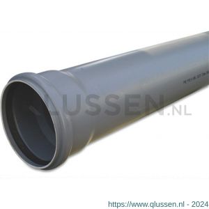 Bosta afvoerbuis PVC-U 200 mm x 4,9 mm SN4 manchet x glad grijs 5 m BENOR 0340157