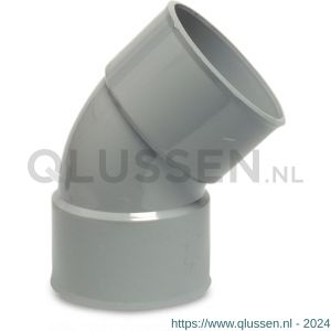 Bosta bocht 45 graden PVC-U 50 mm lijmmof grijs KOMO 7016177