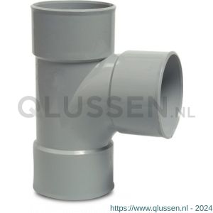 Bosta T-stuk 87 graden PVC-U 110 mm lijmmof grijs KOMO 7016210